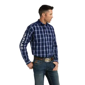 Ariat® Men's Team Wells Blue Depths Button Down Shirt 10038088
