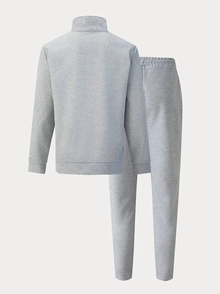 Athleisure Urban Fashion Waffle Matching Set