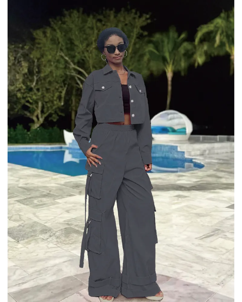 Azelie Cargo Pant Set