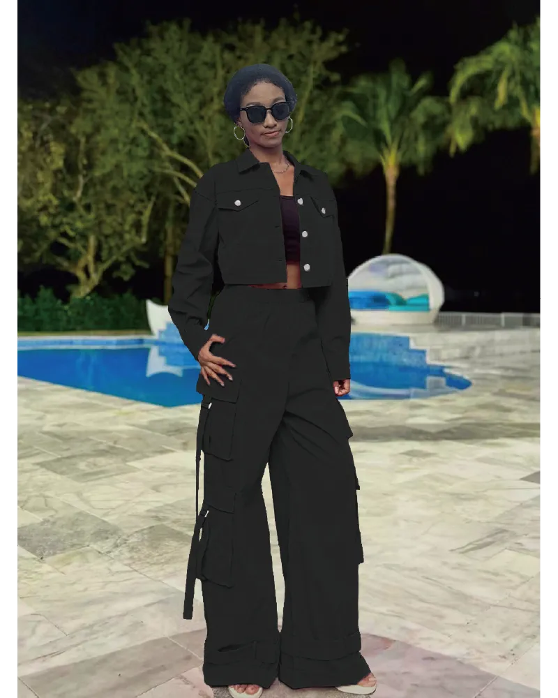 Azelie Cargo Pant Set