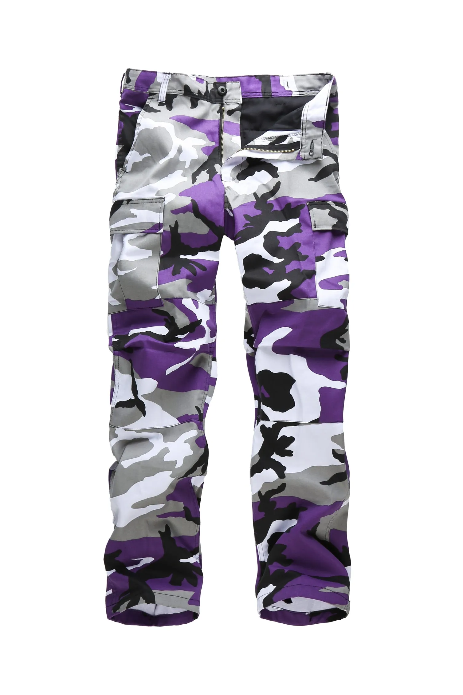 BACKBONE Mens Casual Cargo Pants Military Army Trousers BDU Pants Trousers with Zip Fly - Bright Camo and Solid Colors