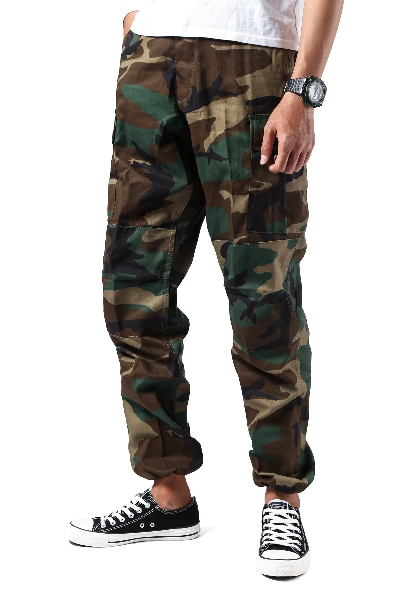 BACKBONE Mens Casual Cargo Pants Military Army Trousers BDU Pants Trousers with Zip Fly - Bright Camo and Solid Colors