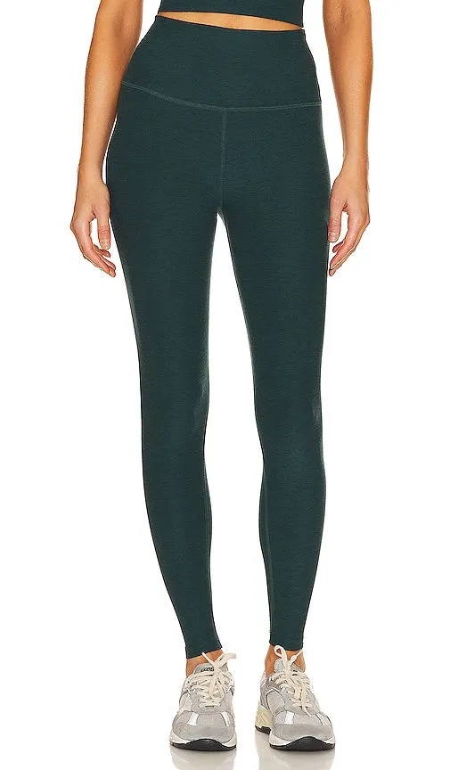 Beyond Yoga Spacedye Caught In The Midi High Waisted Legging in Dark Green