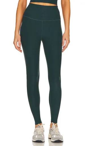 Beyond Yoga Spacedye Caught In The Midi High Waisted Legging in Dark Green