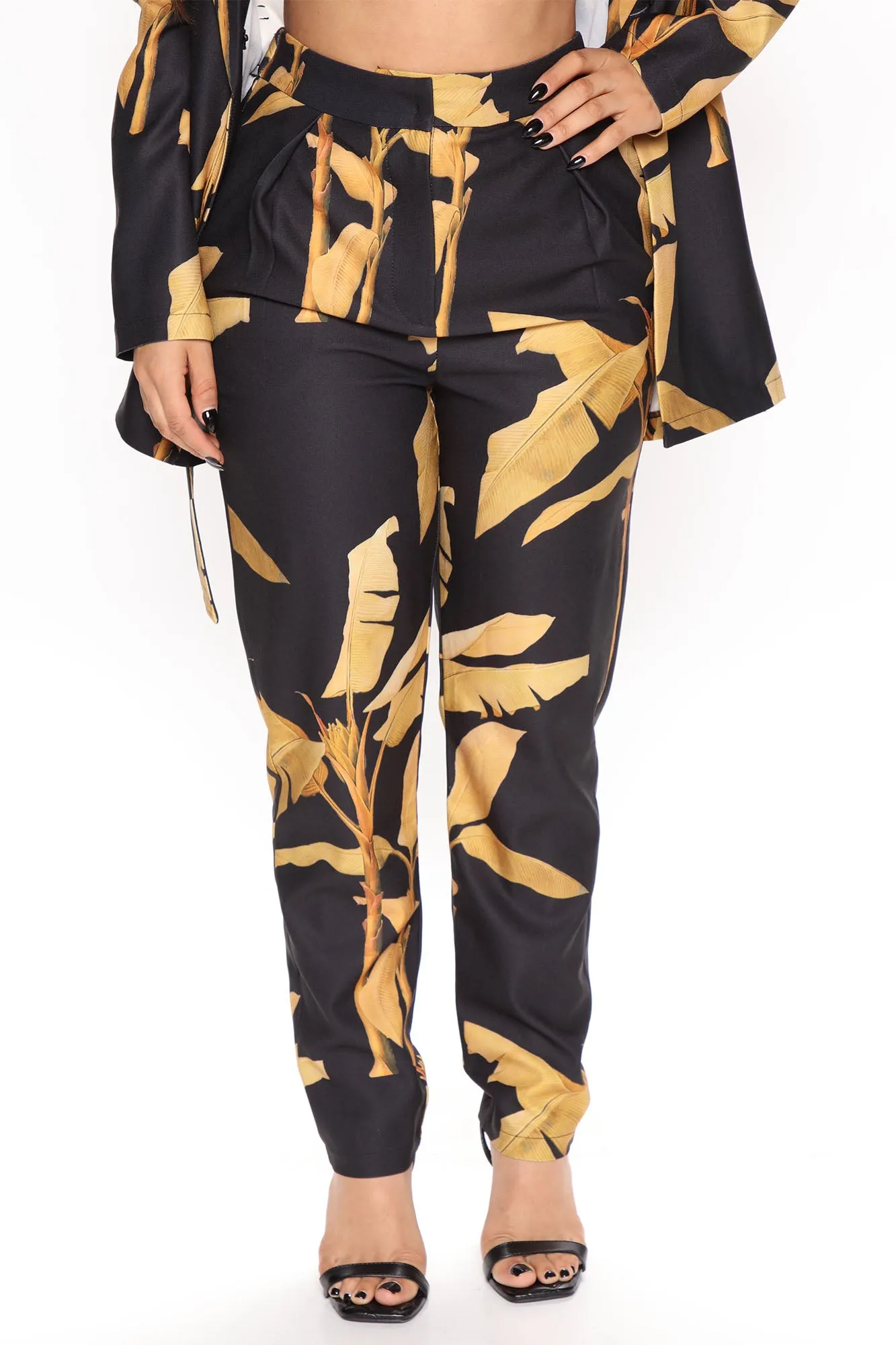 Bianca Blazer Pant Set - Black/combo