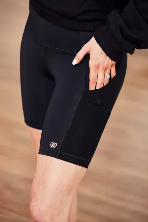 Black Mesh Bike Shorts