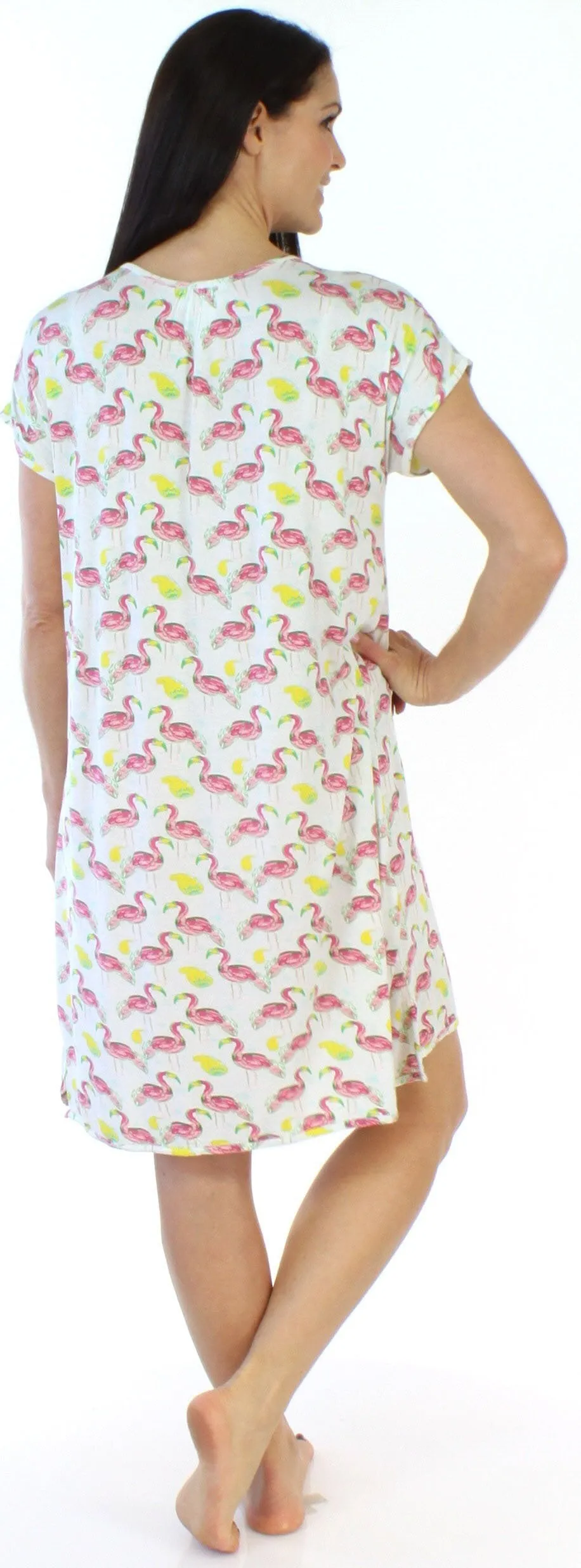 bSoft Women's Bamboo Jersey Button Up Sleep Dress Pajama