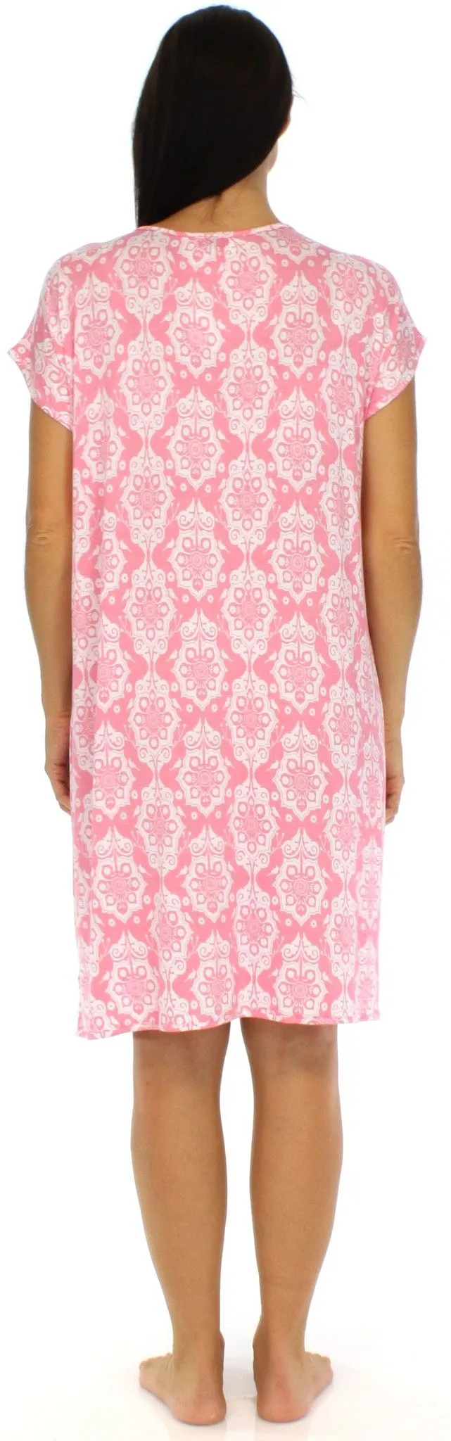 bSoft Women's Bamboo Jersey Button Up Sleep Dress Pajama