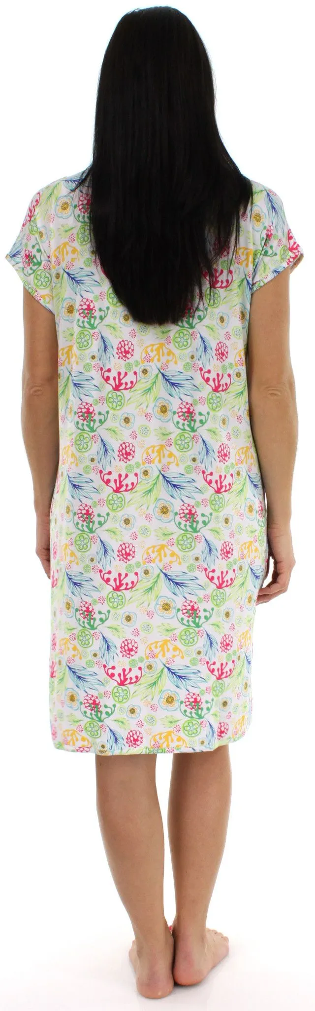 bSoft Women's Bamboo Jersey Button Up Sleep Dress Pajama
