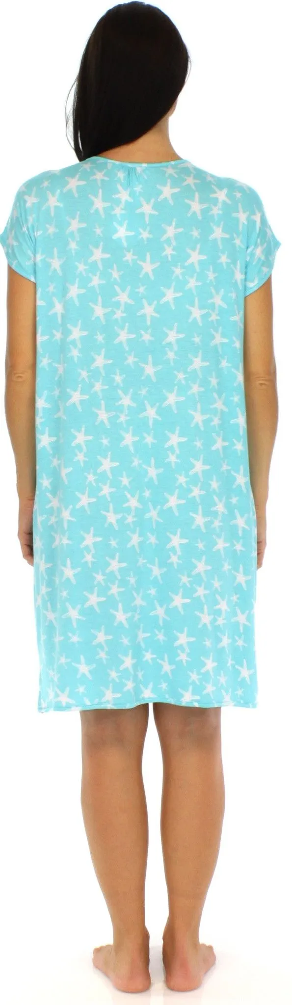 bSoft Women's Bamboo Jersey Button Up Sleep Dress Pajama