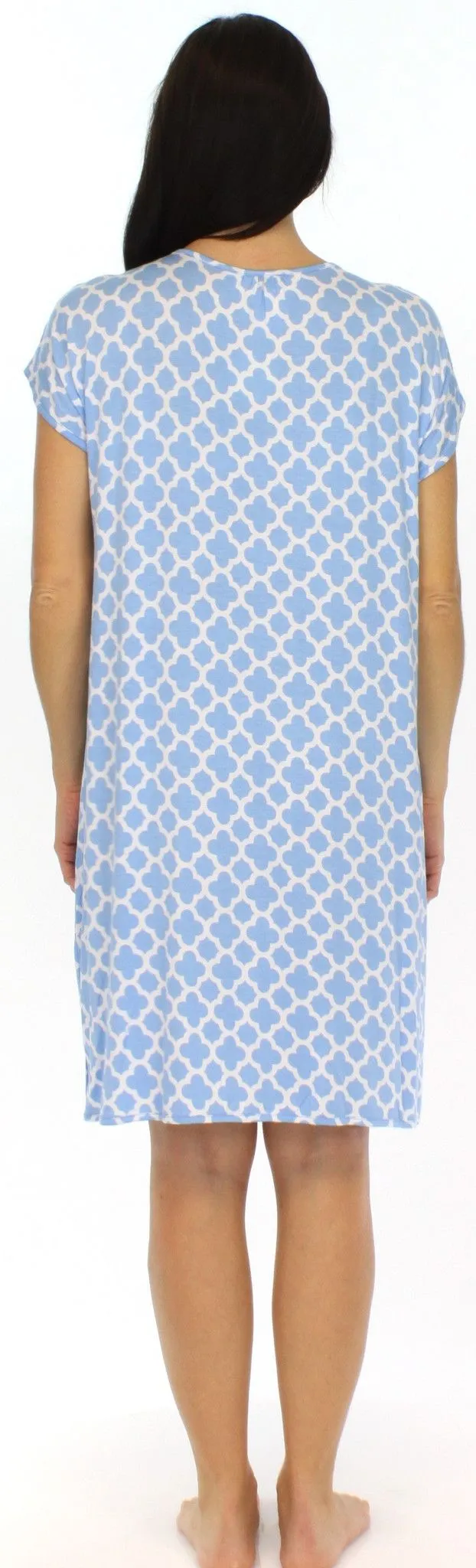 bSoft Women's Bamboo Jersey Button Up Sleep Dress Pajama