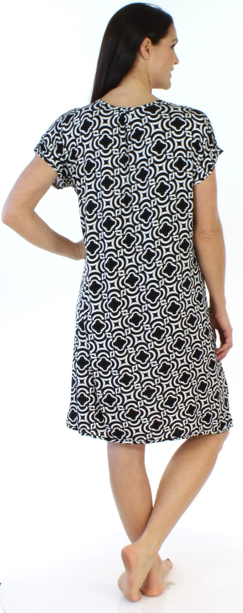 bSoft Women's Bamboo Jersey Button Up Sleep Dress Pajama