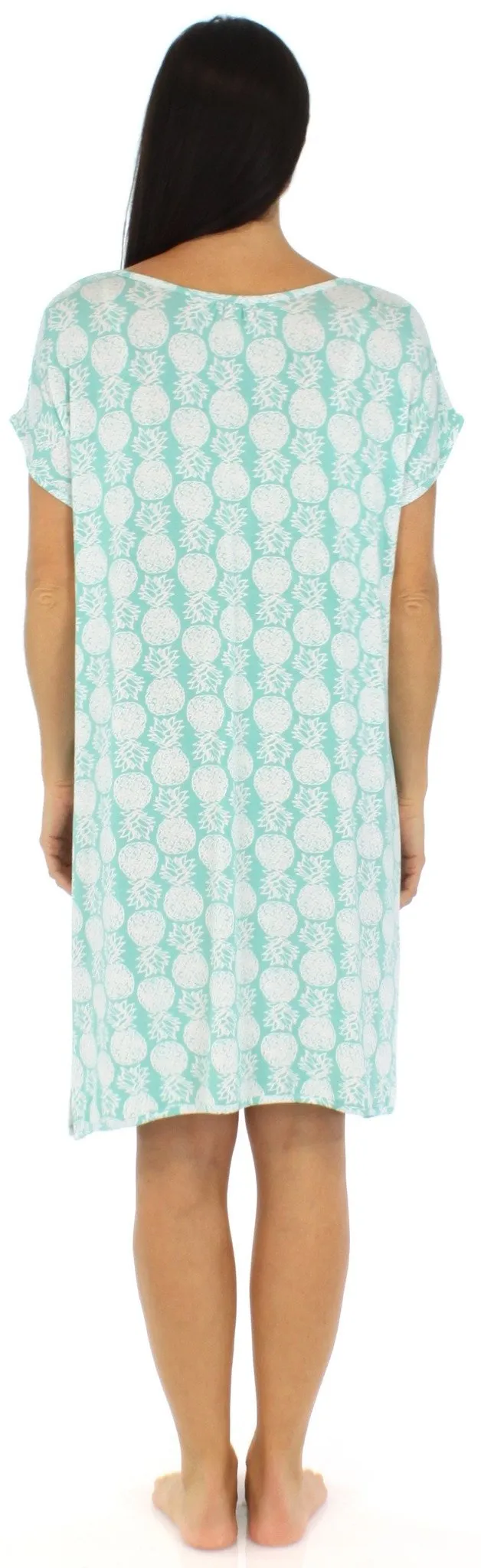 bSoft Women's Bamboo Jersey Button Up Sleep Dress Pajama