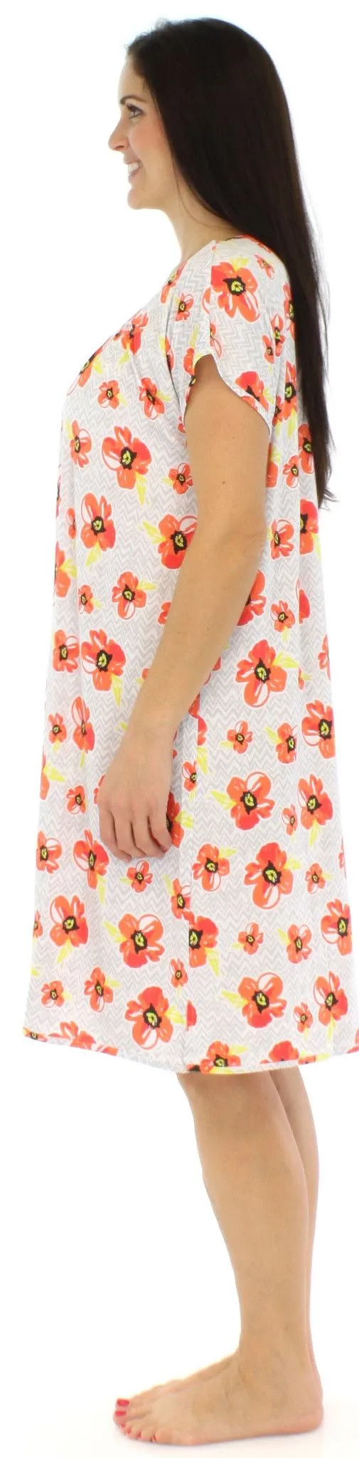 bSoft Women's Bamboo Jersey Button Up Sleep Dress Pajama