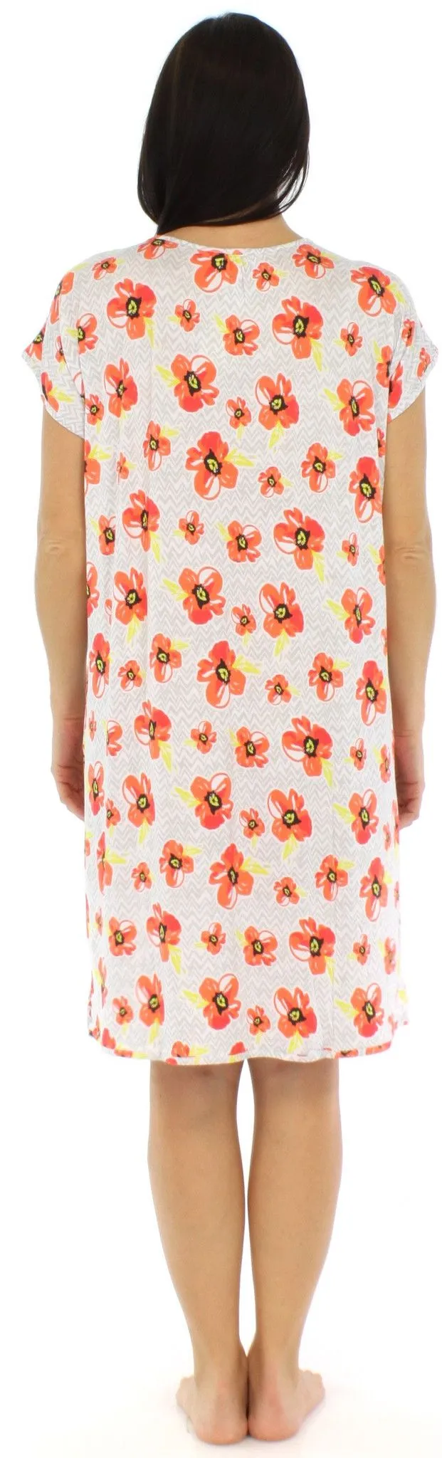 bSoft Women's Bamboo Jersey Button Up Sleep Dress Pajama