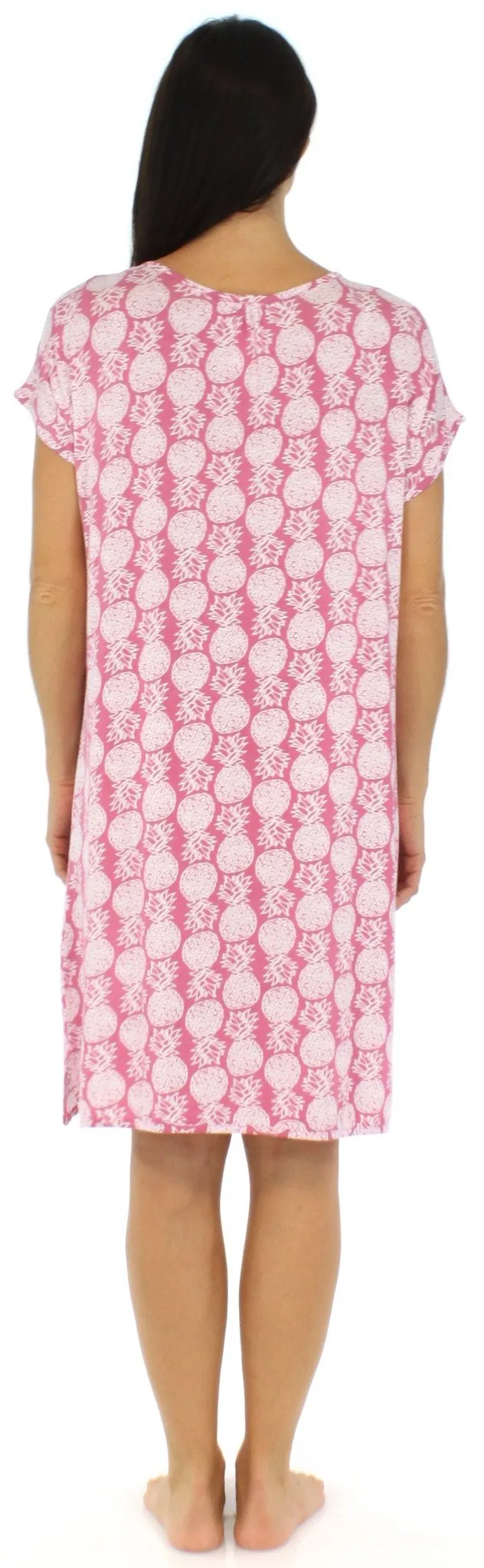 bSoft Women's Bamboo Jersey Button Up Sleep Dress Pajama