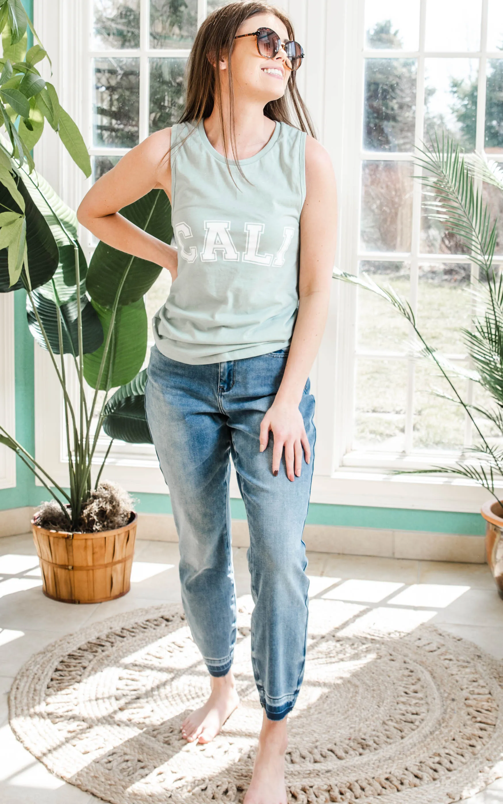 Cali Muscle Tank Tank** - Final Sale