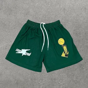 Championship Season Print Mesh Shorts