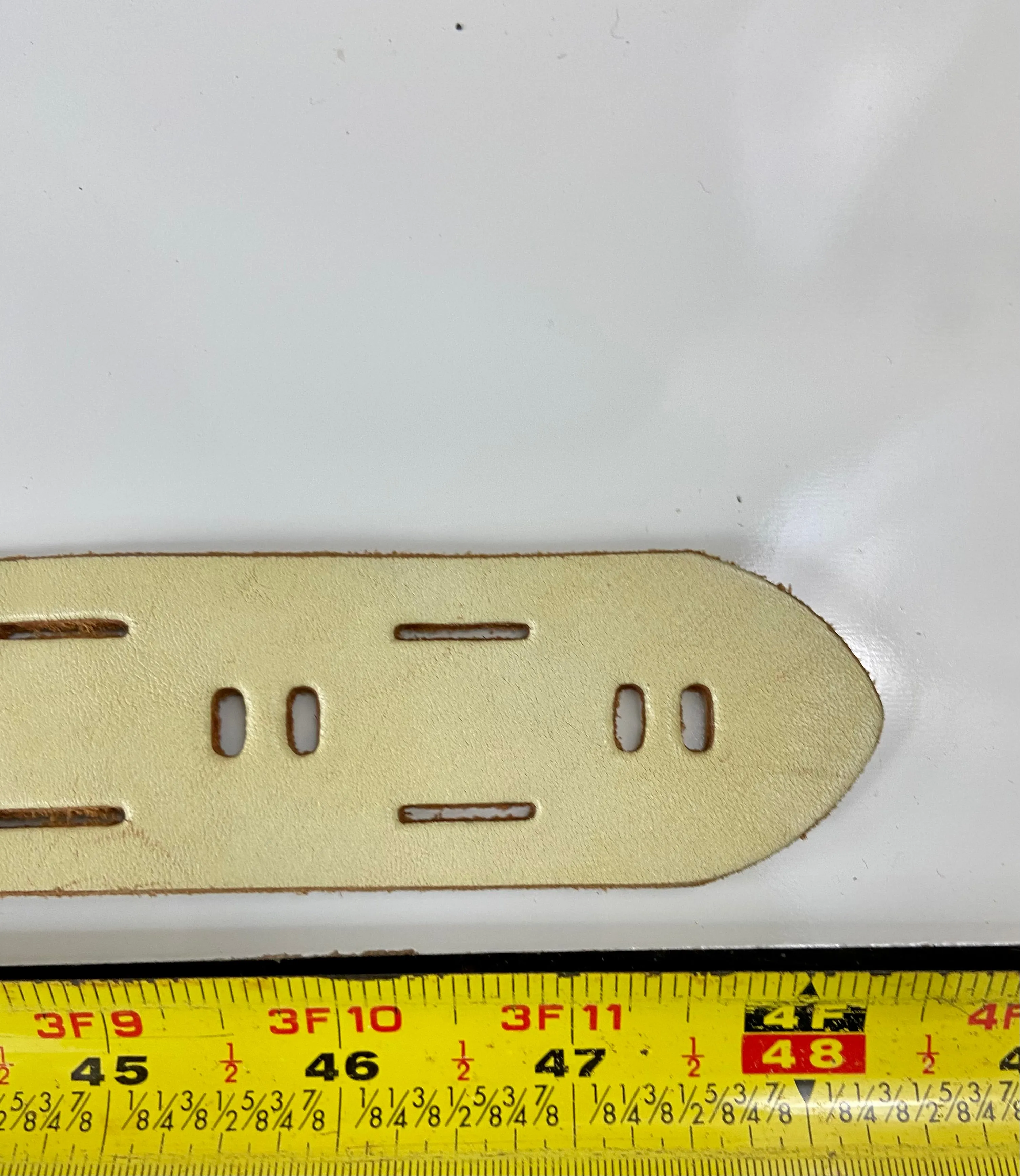 Cream leather belt