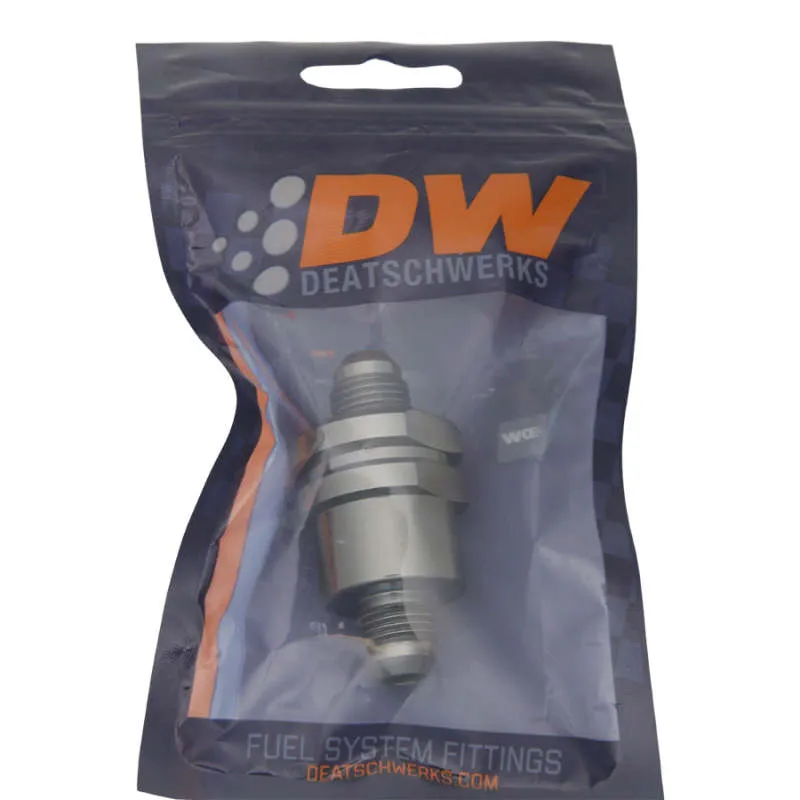DeatschWerks 6AN Male Flare   6AN Male Flare One Way Check Valve