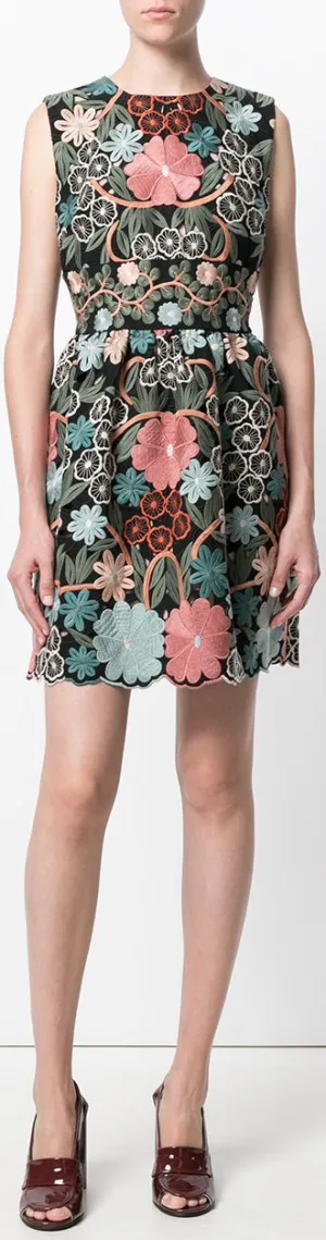 Embroidered Floral Dress