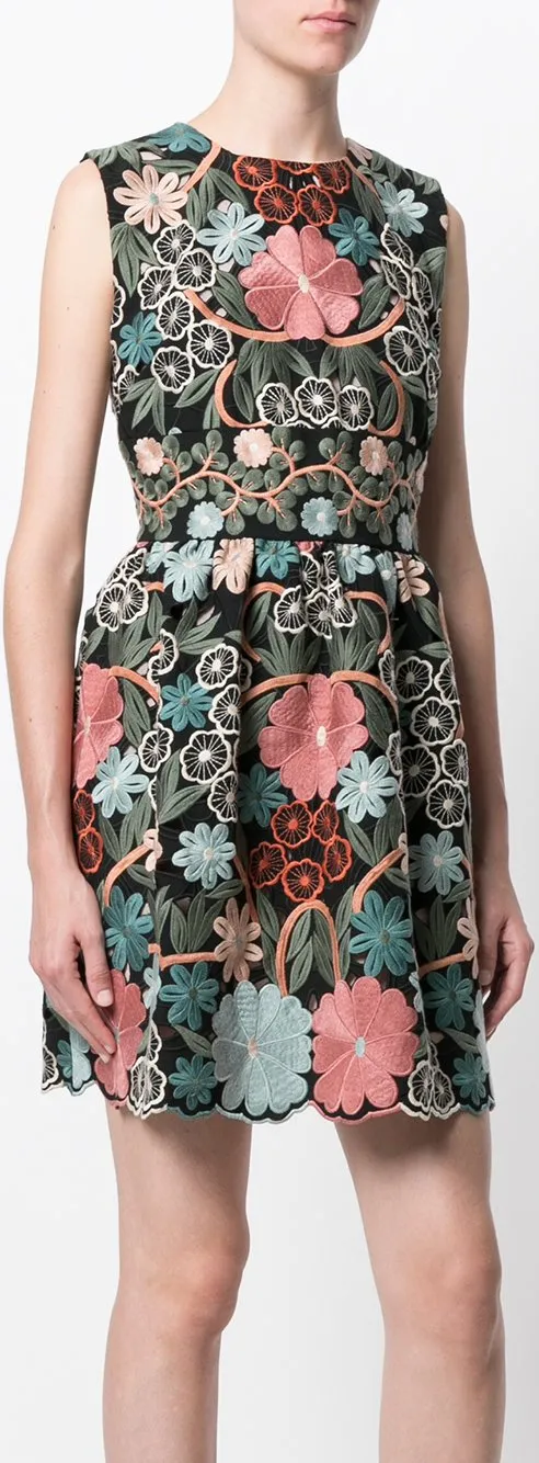 Embroidered Floral Dress