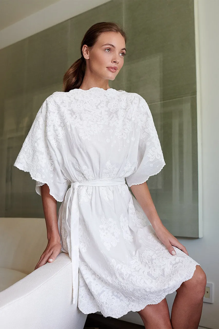 Embroidered Voile Dress