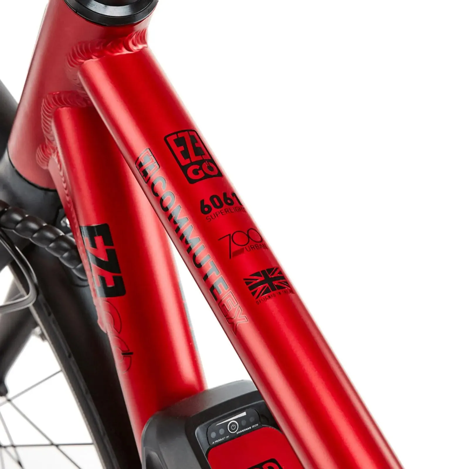 Ezego Commute EX Gents Electric Bike Matt Metallic Red 250W