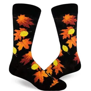 Fall Leaves Socks Men's Crew Sock