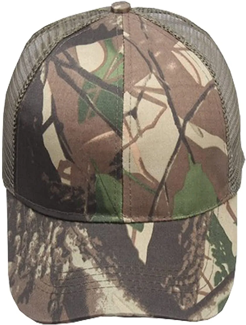 Foetest Adjustable Baseball Cap Camouflage Mesh Hat Sports Net Cap Sport Summer Hat Military Cap