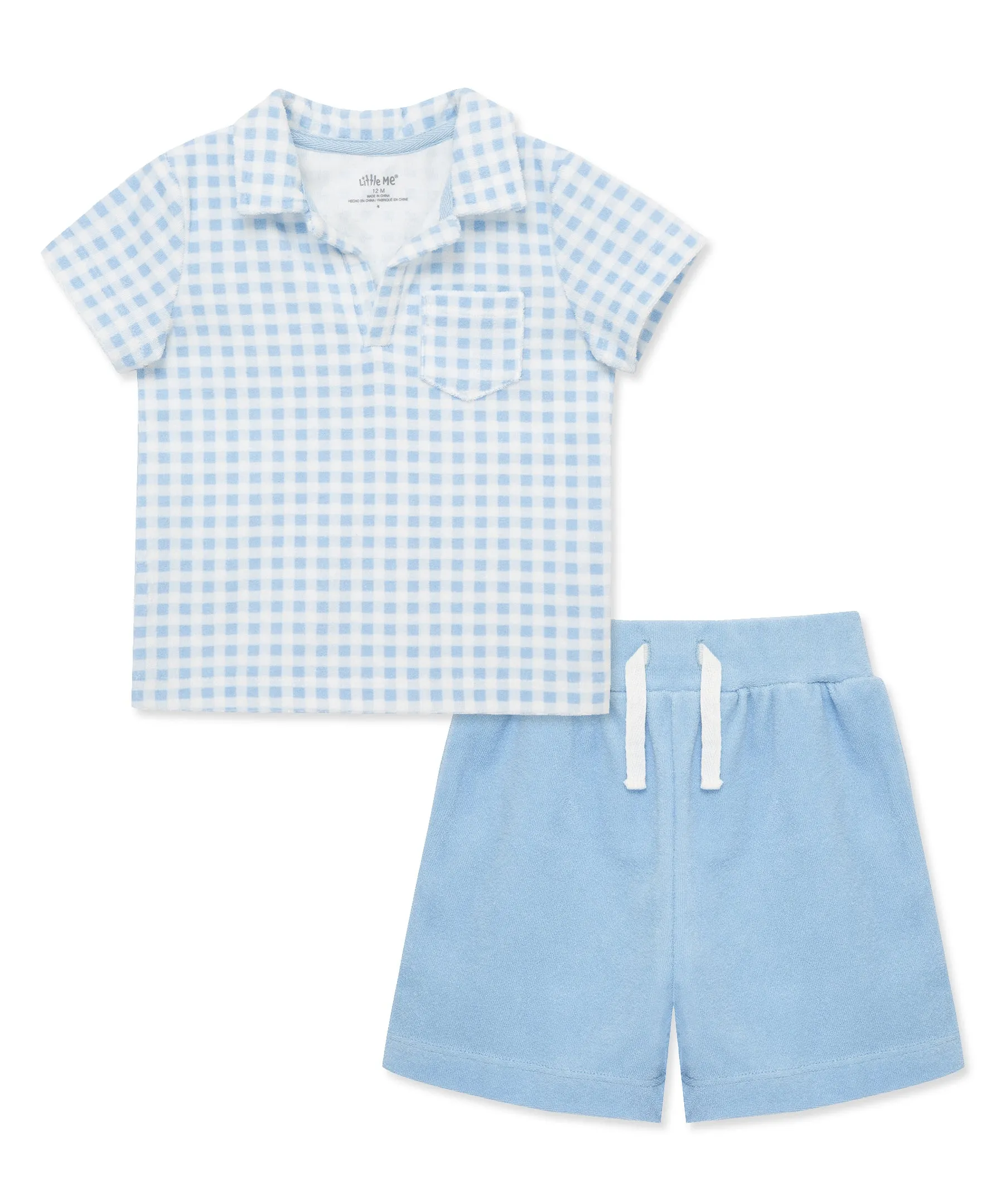 Gingham Terry Short Set (12M-24M)