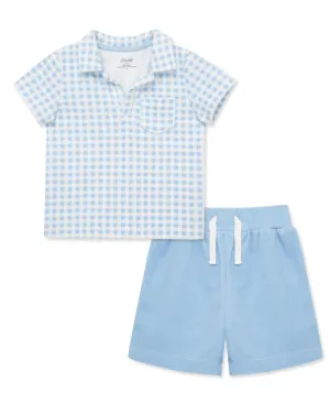 Gingham Terry Short Set (12M-24M)
