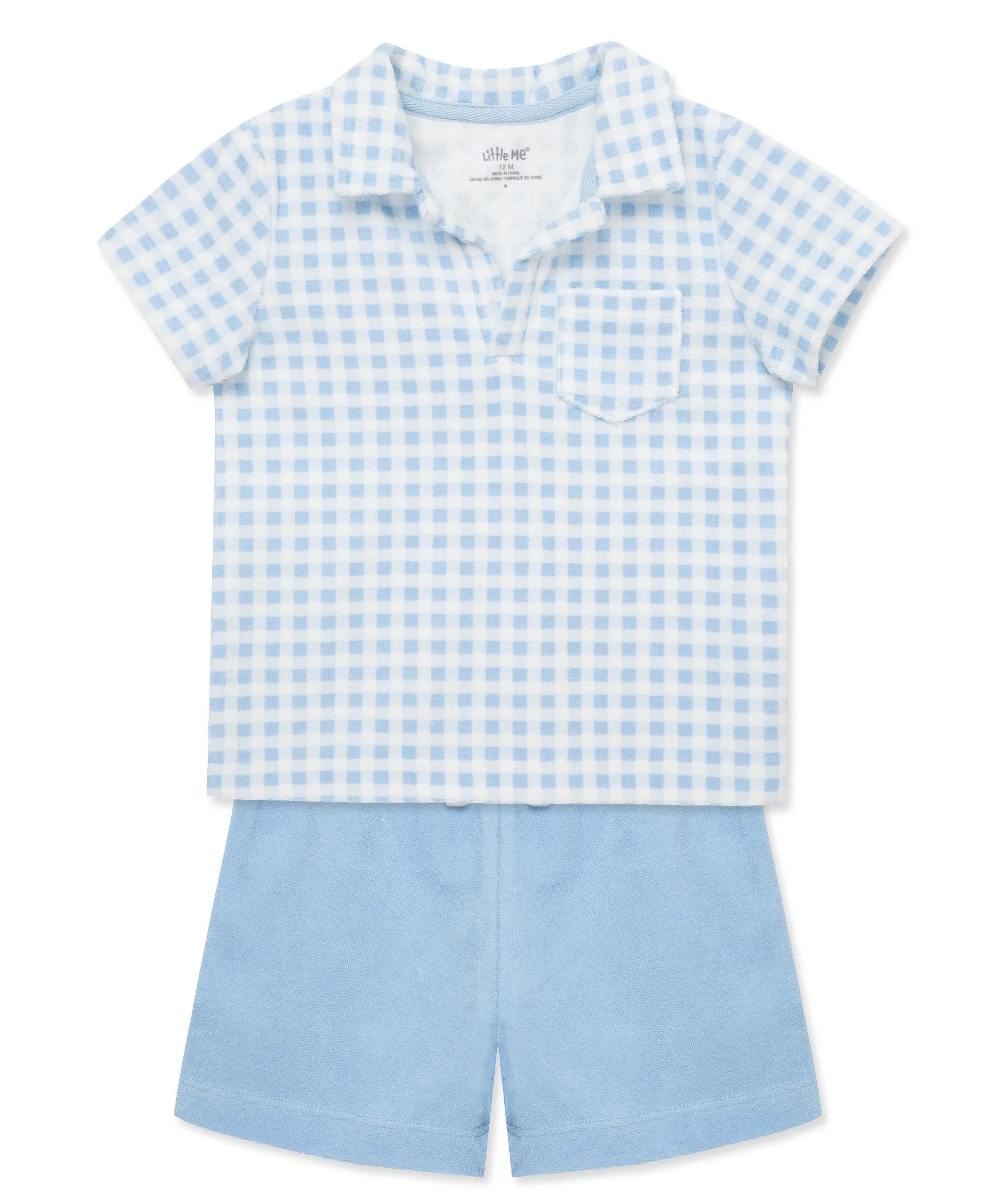 Gingham Terry Short Set (12M-24M)