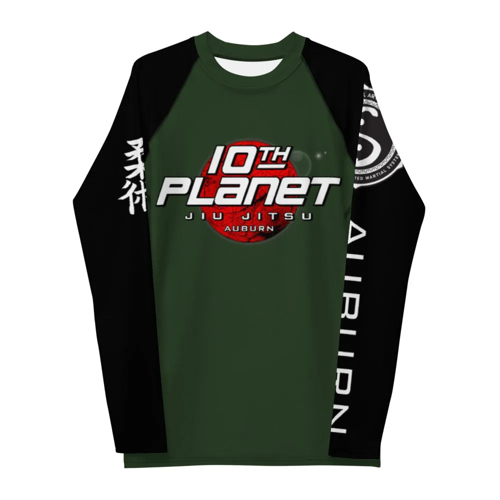 Green Auburn Adult Sizes Rash Guard
