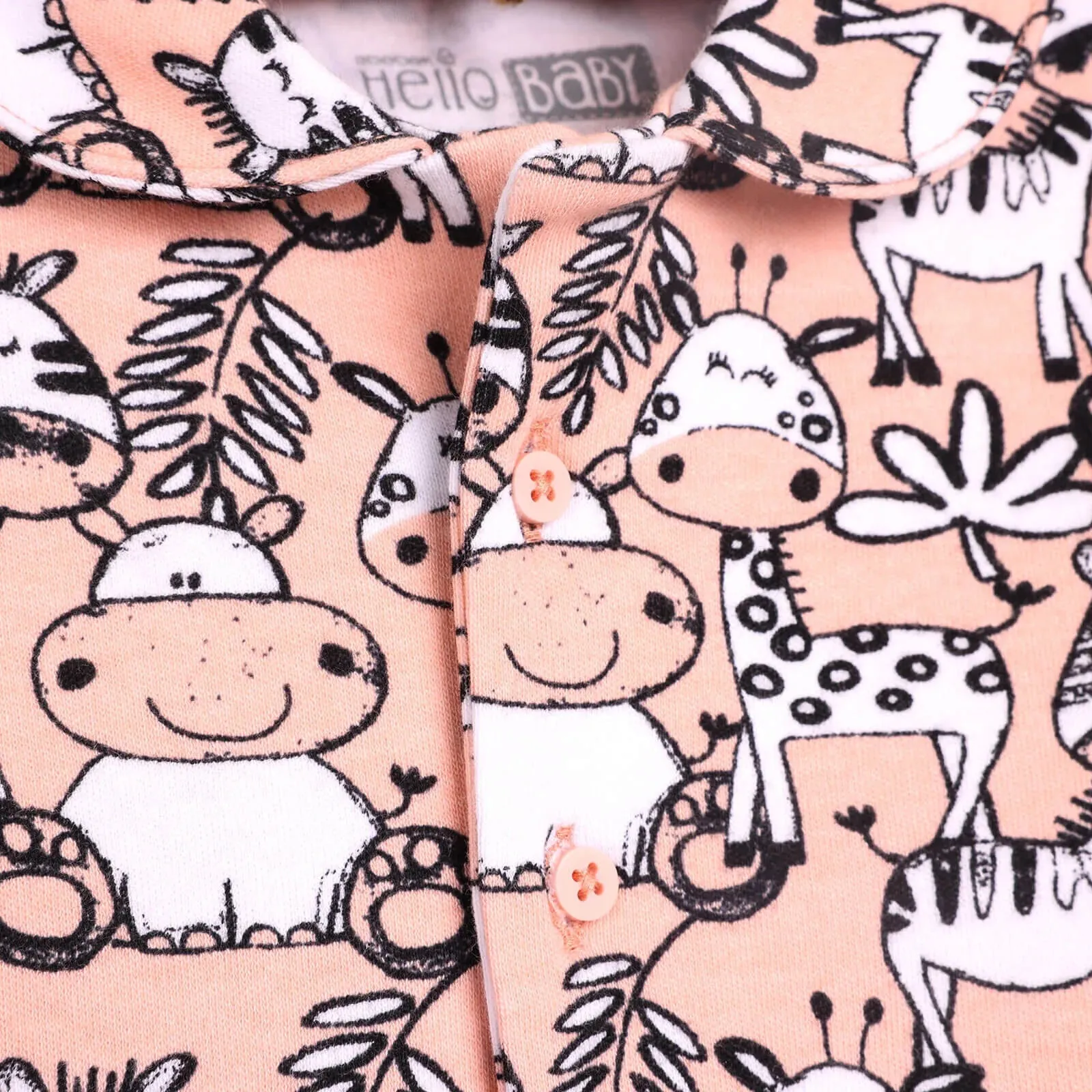 HelloBaby Baby Girl Shirt Collar Pyjamas