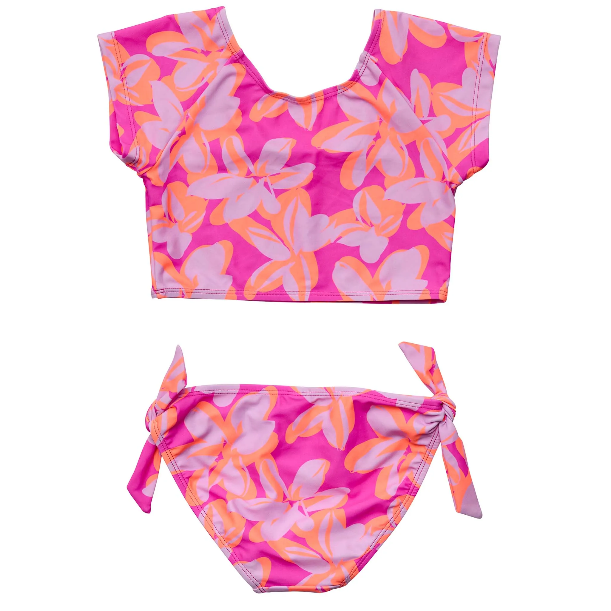 Hibiscus Hype Crop SS Rash Top Set