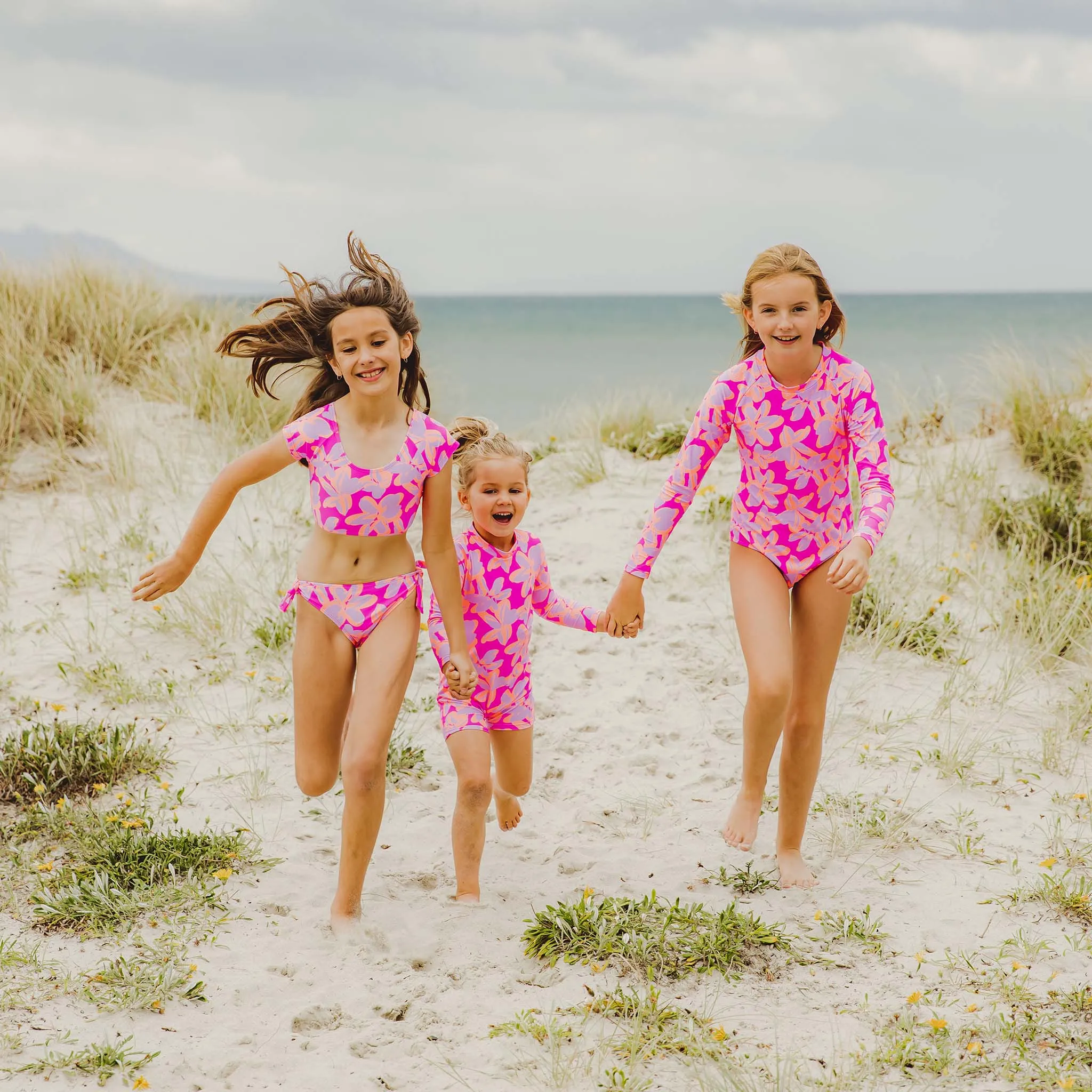 Hibiscus Hype Crop SS Rash Top Set