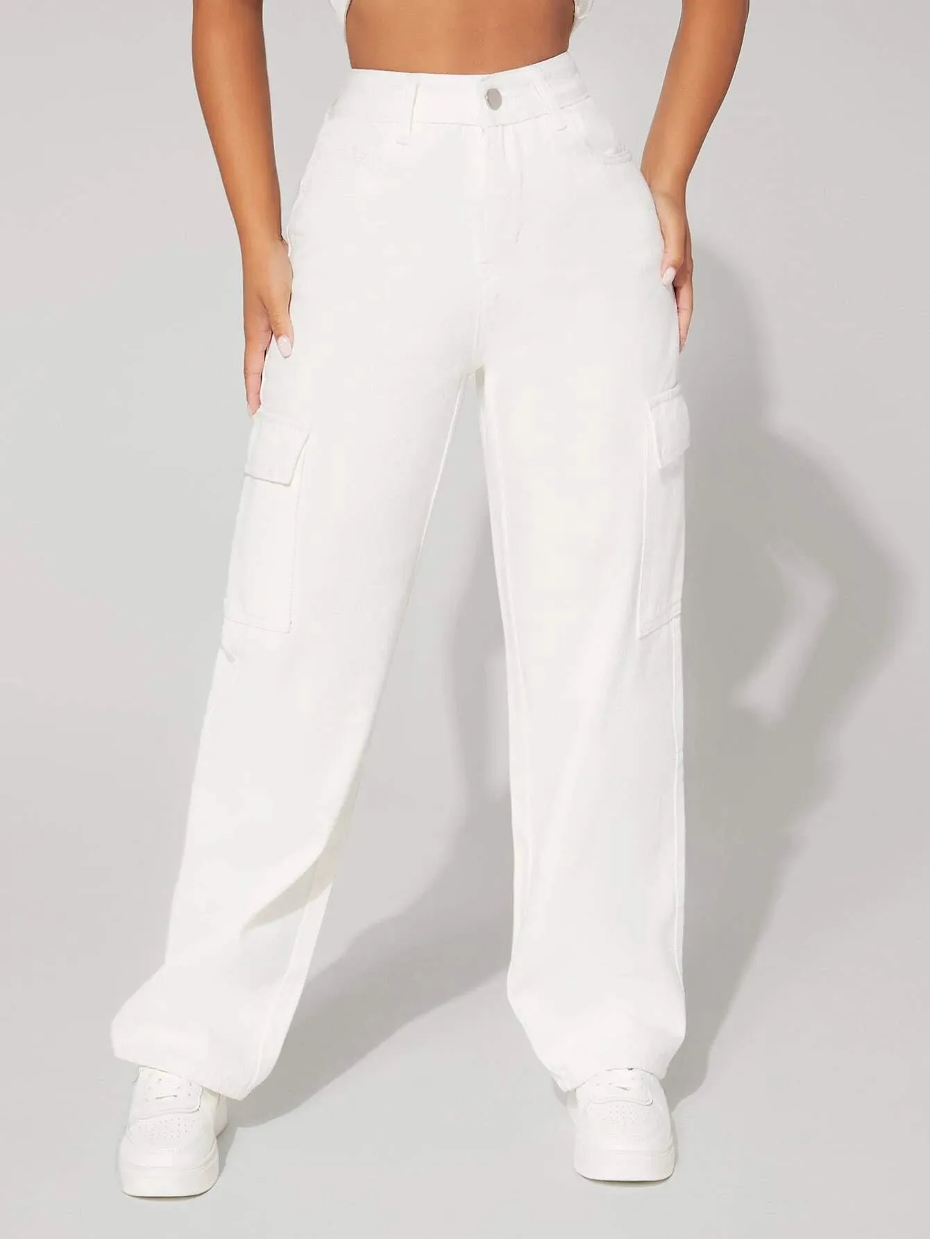 High Waist Straight Length Jeans