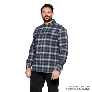 Indian Motorcycle Mens Bolton Plaid Shirt Navy