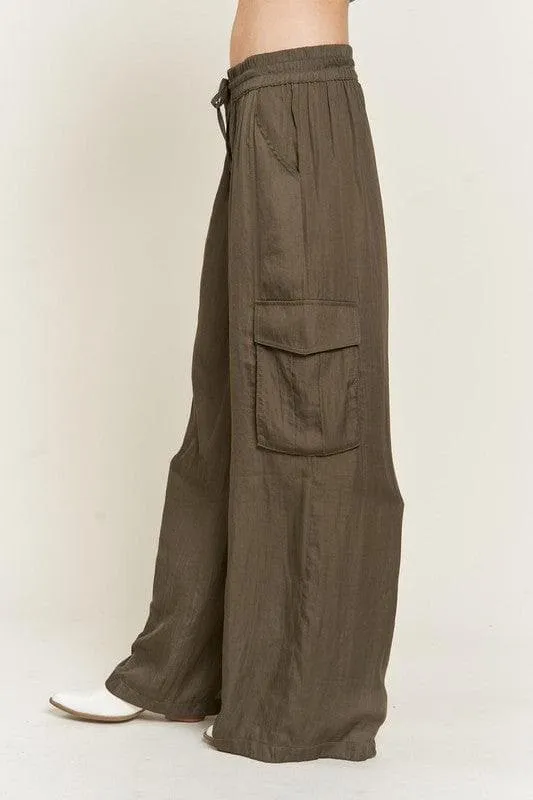 Jade By Jane Satin Cargo Pants