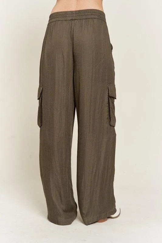 Jade By Jane Satin Cargo Pants
