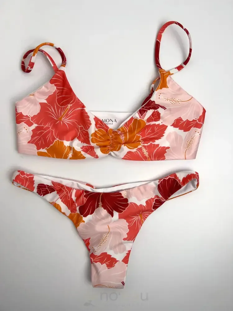 KAIONA SWIMWEAR - Mokolii Hibiscus Sunset Bikini Top