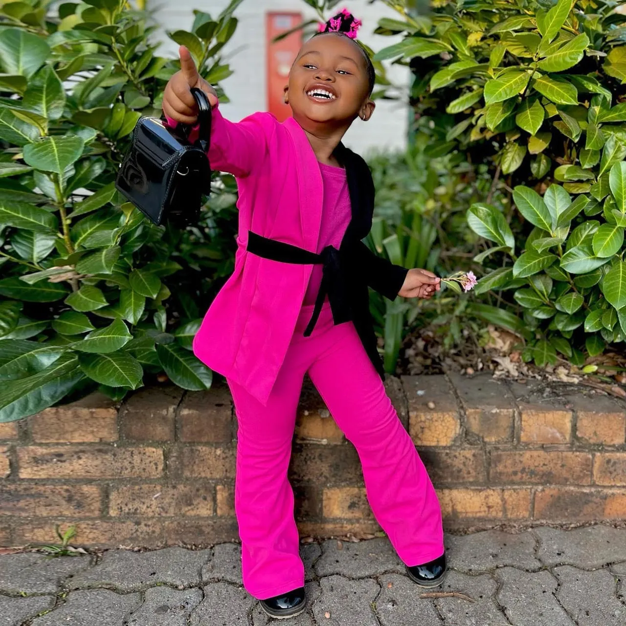 Kids Girls Colorblock Blazer   Pants Fashion Clothes Sets