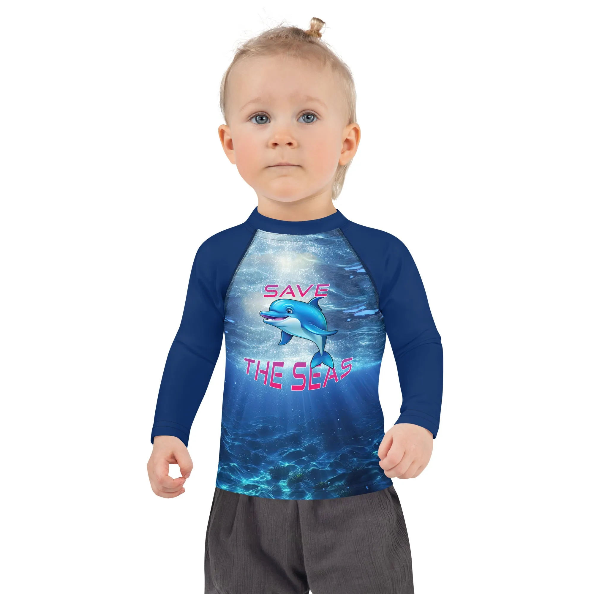 Kids Rash Guard Save the Seas
