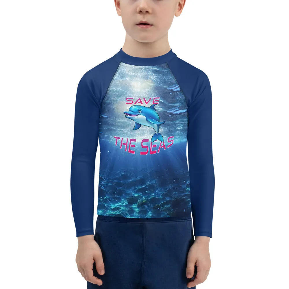Kids Rash Guard Save the Seas
