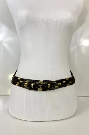 Leather stretch belt