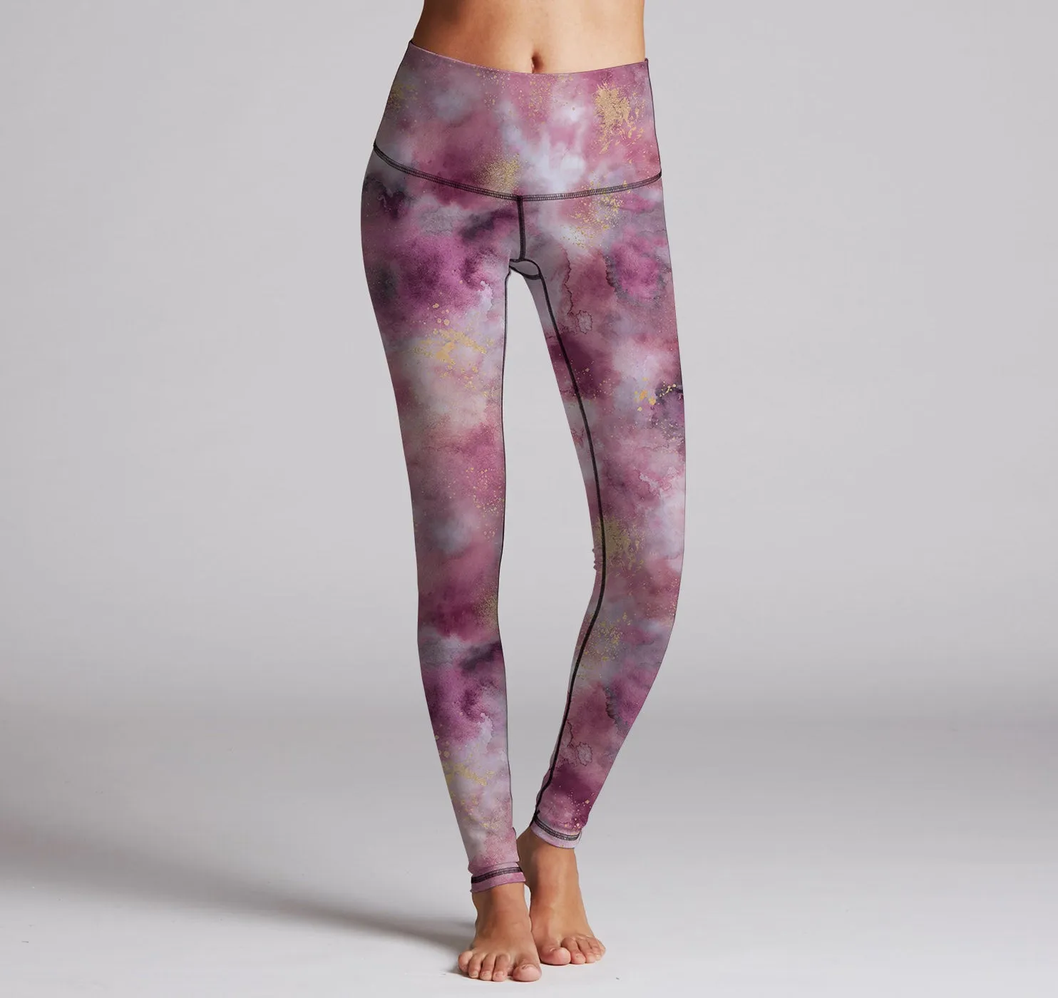 Leggings (Hi-Waist), Marble Pink