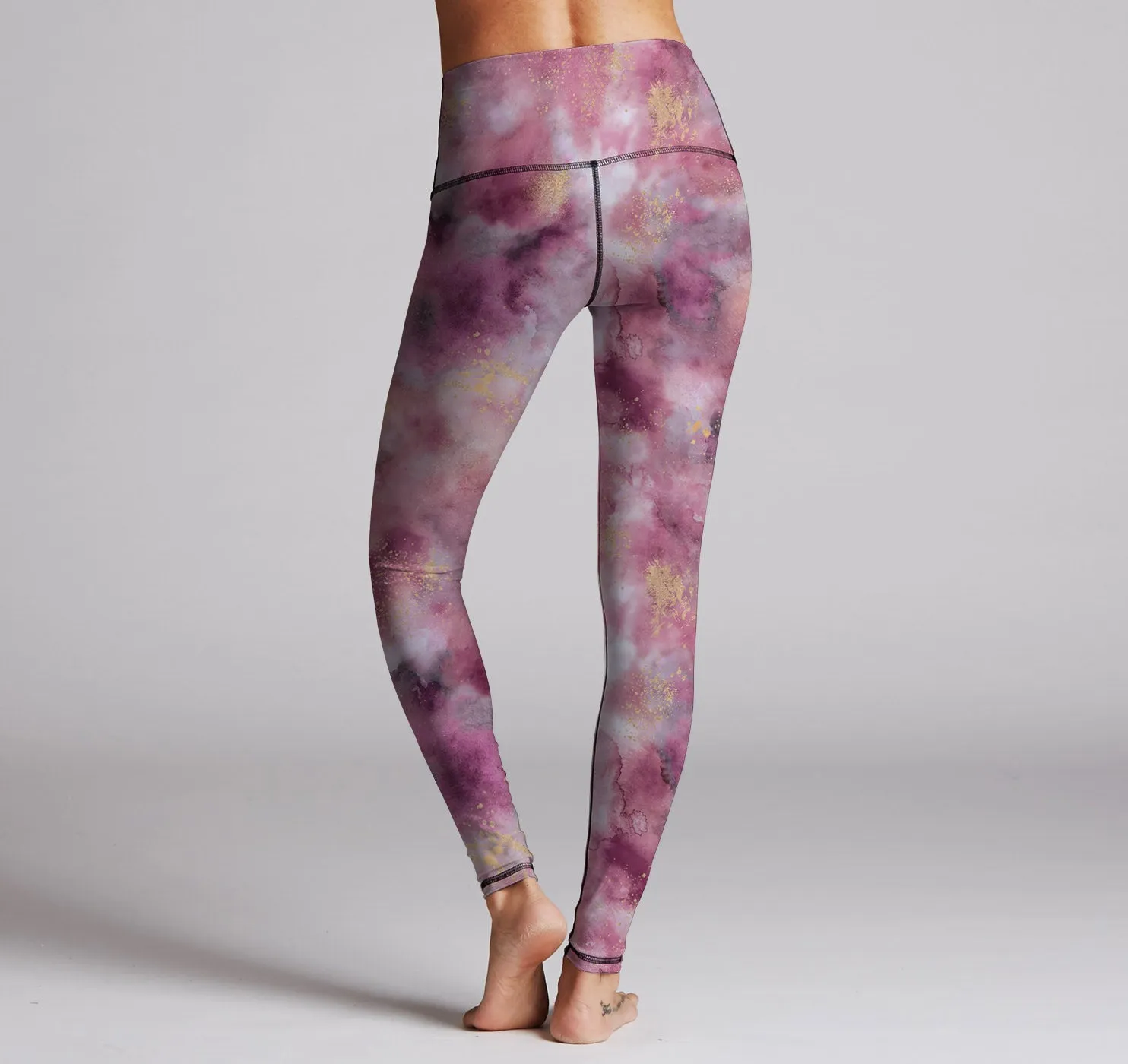 Leggings (Hi-Waist), Marble Pink