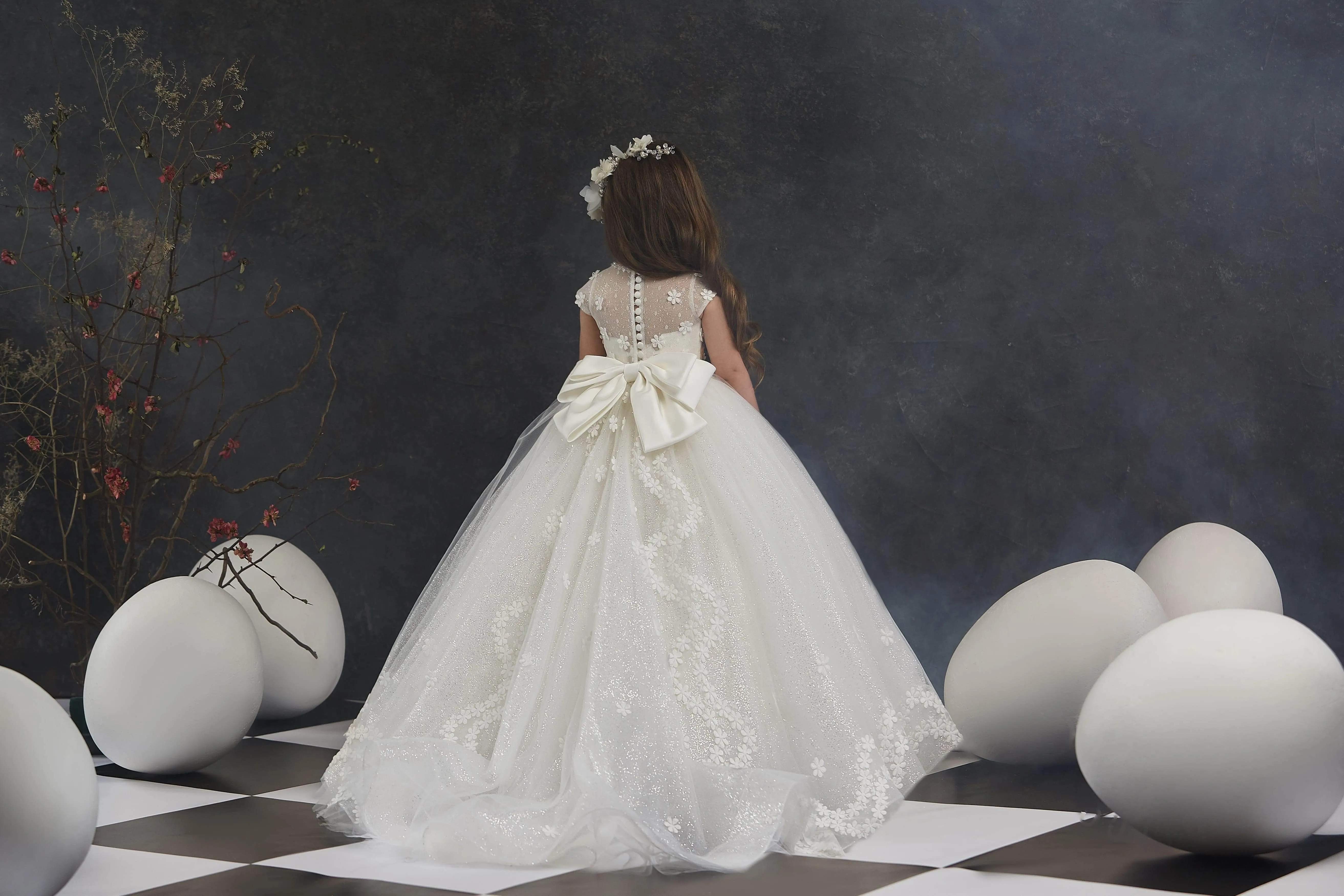 Little Princess Lace Tulle Sparkly Dress
