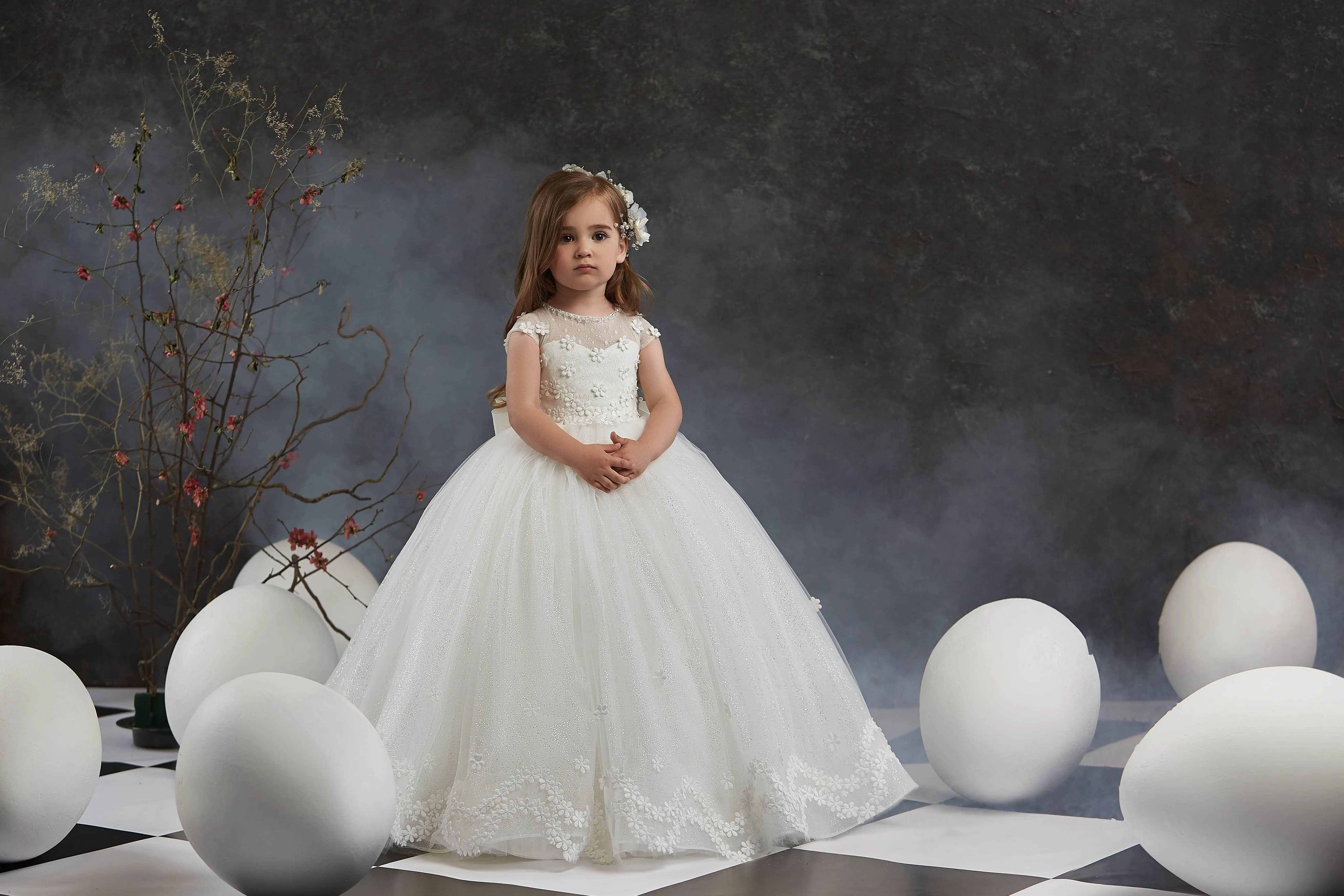 Little Princess Lace Tulle Sparkly Dress